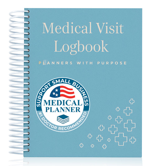 Medical Visit Logbook (A5 or B5) Spiral Bound Medical Planner & Medical History Organizer