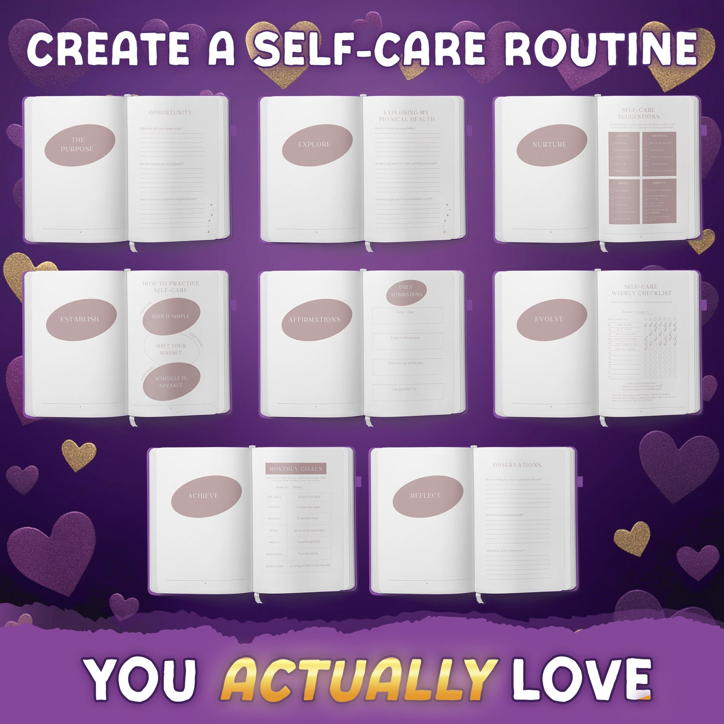 Self Care Workbook Journal (A5 Size)