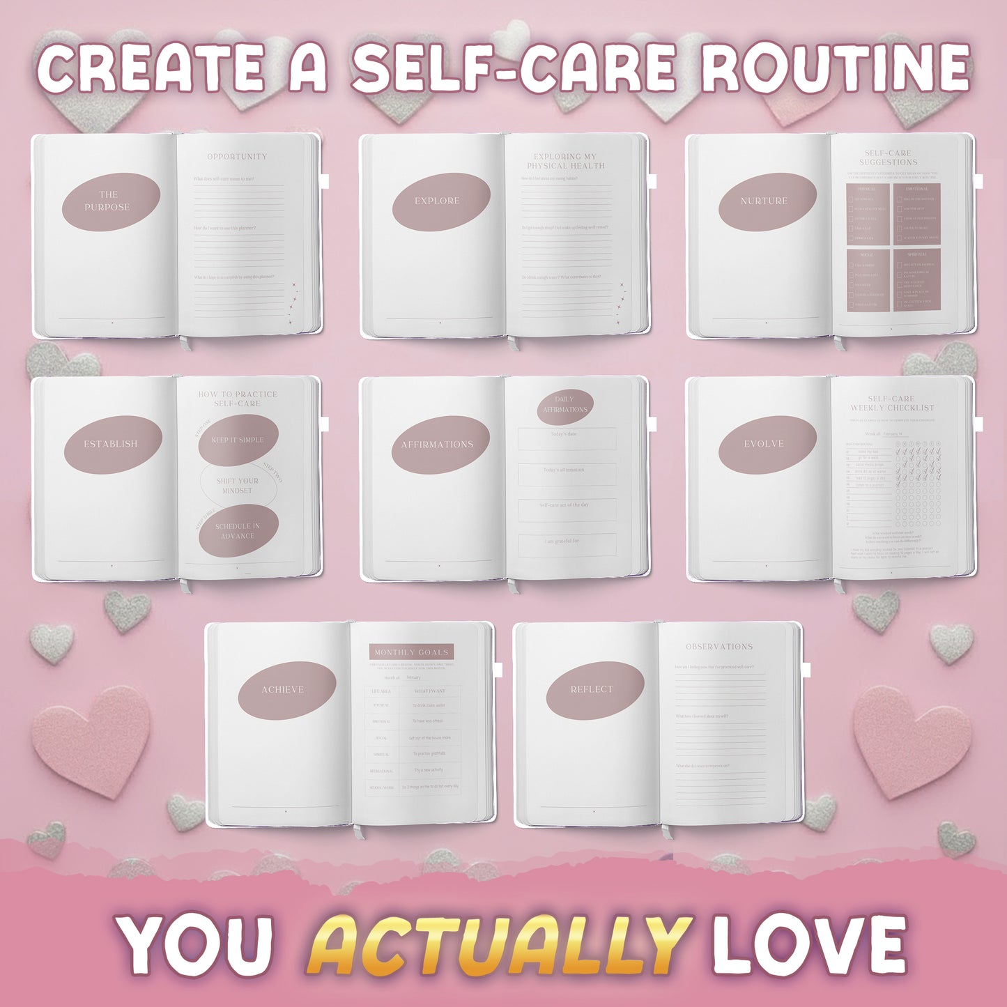 Self Care Workbook Journal (A5 Size)