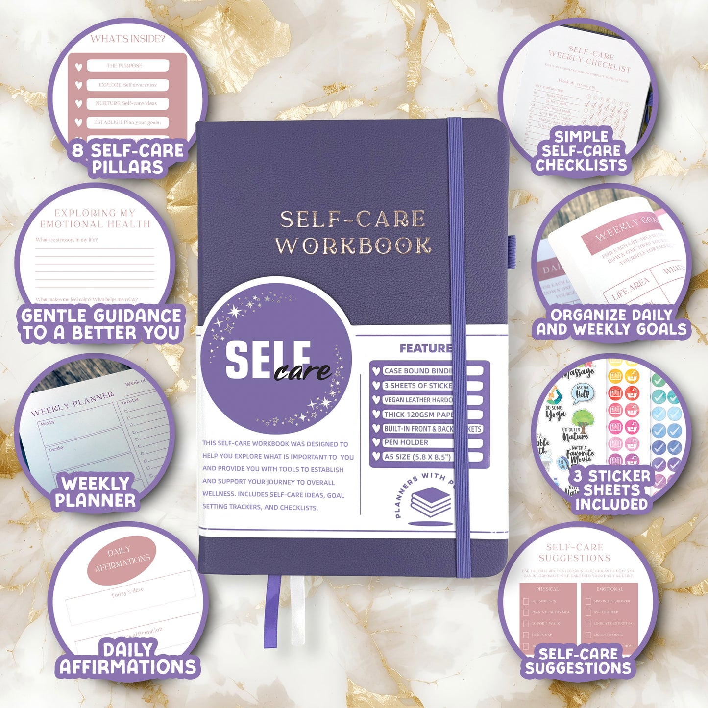 Self Care Workbook Journal (A5 Size)